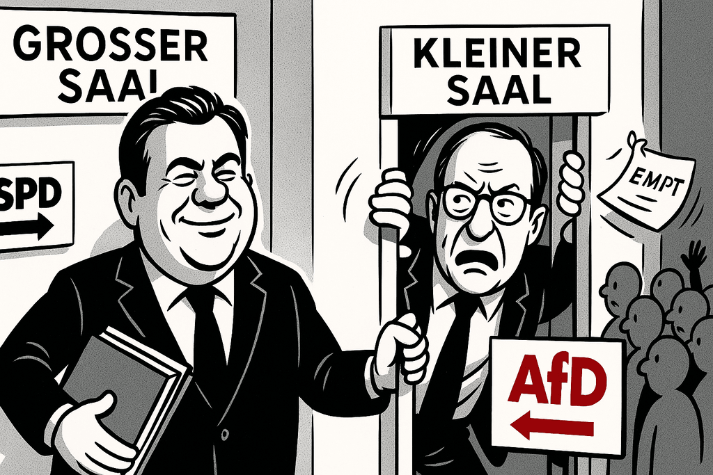 Sitzungssaal-Slapstick im Bundestag – Die AfD zieht ein, aber leider nur den Kürzeren