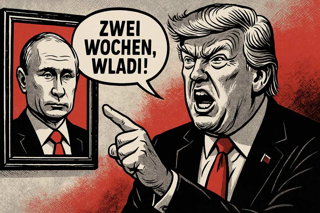 Ultimatum mit Unschärfe – Donald Trump droht Putin, aber nur wenn’s nicht den Deal vermasselt
