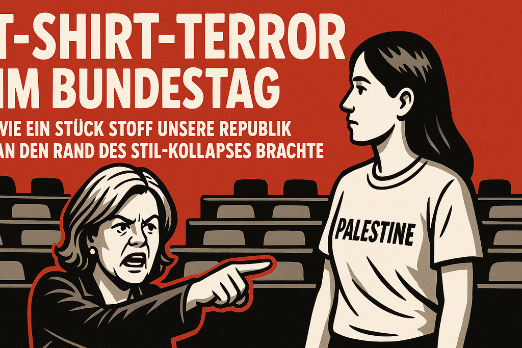 T-Shirt-Terror im Bundestag – Wie ein Stück Stoff unsere Republik an den Rand des Stil-Kollapses brachte