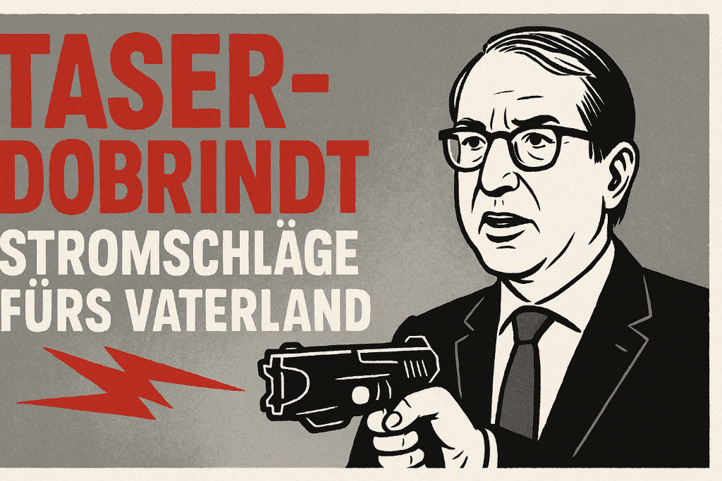 Taser-Dobrindt: Stromschläge fürs Vaterland – Sicherheit mit Zucken
