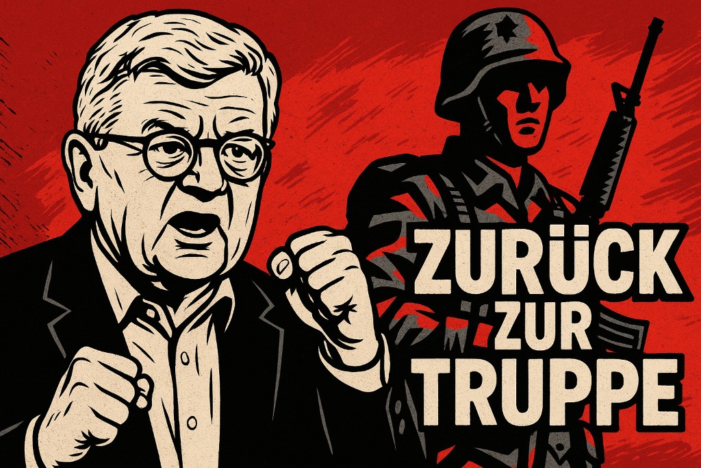 Joschka will zurück zur Truppe – Turnschuh trifft Tarnfleck