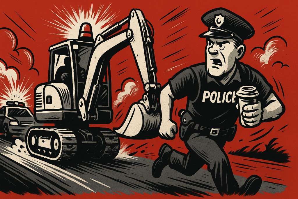 High Noon auf der Baustelle: Wie ein Bagger in South Carolina der Polizei davontuckerte – mit 5 km/h und maximaler Würde