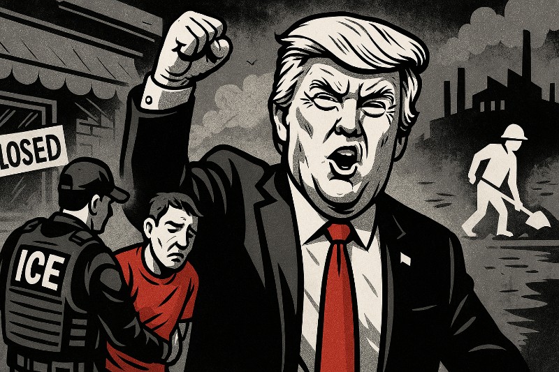Make Amerika leer again – Trumps große Abschiebe-Show mit Applaus vom Abgrund