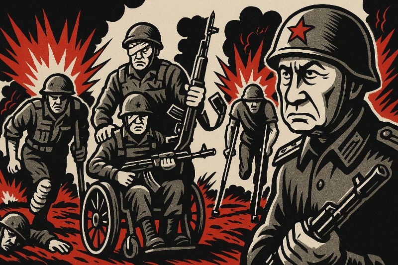 Russlands neue Wunderwaffe: Der Krüppel-Kader des Kreml – Kämpfen bis der Rollstuhl brennt