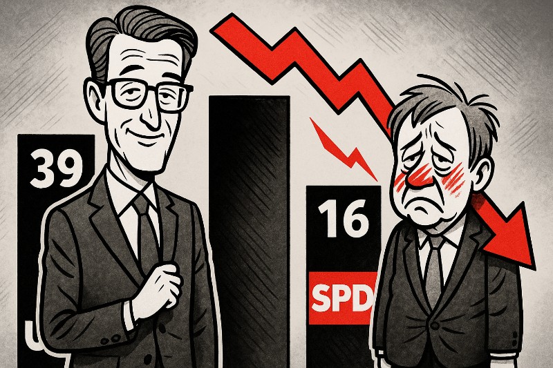 Wüst weiter oben, SPD im Sinkflug – Willkommen in Nordrhein-Wüstfalen!
