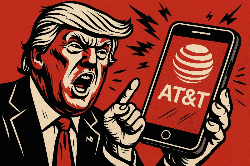 Funkstille mit Gott – Trump erklärt AT\&T zum Staatsfeind Nr. 1 (nach CNN, Windrädern und Regen)