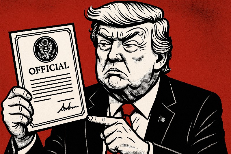 Trump schreibt Geschichte – mit Briefmarke, Goldrand und Gotteskomplex