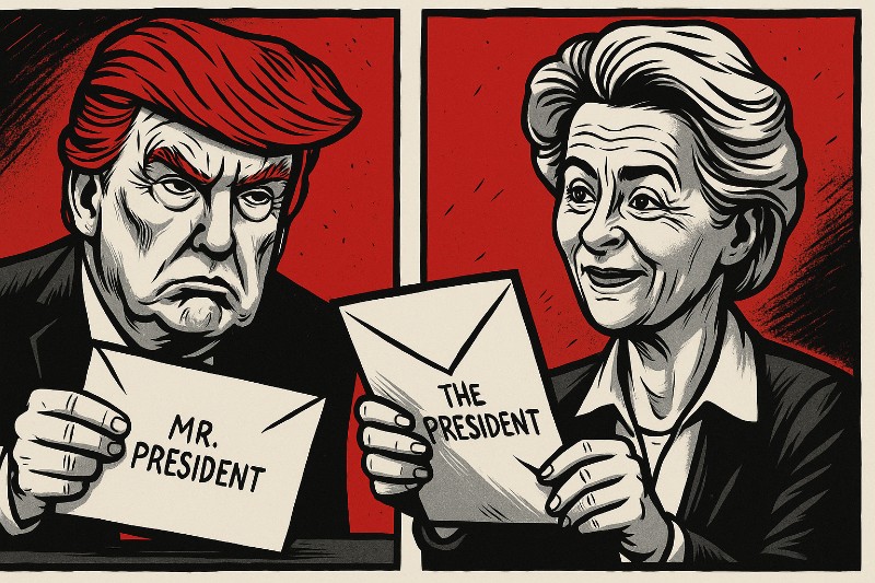 Trumps Zollbrief (2): Ursula von der Leyen auf Donald Trumps Strafzoll-Drohung