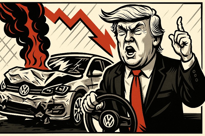 Volkswagen crasht, Trump hupt – Der große Wirtschaftsunfall mit Ansage