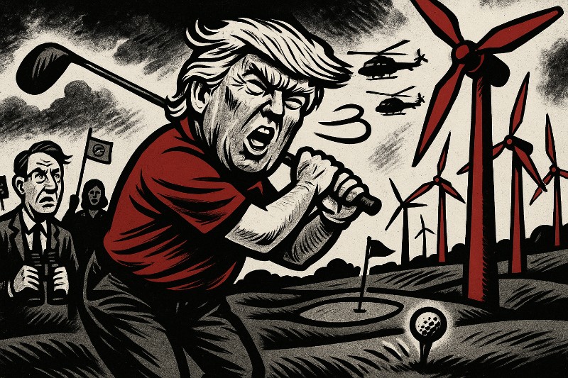 Donald Trump besucht Schottland – und die Windräder zittern