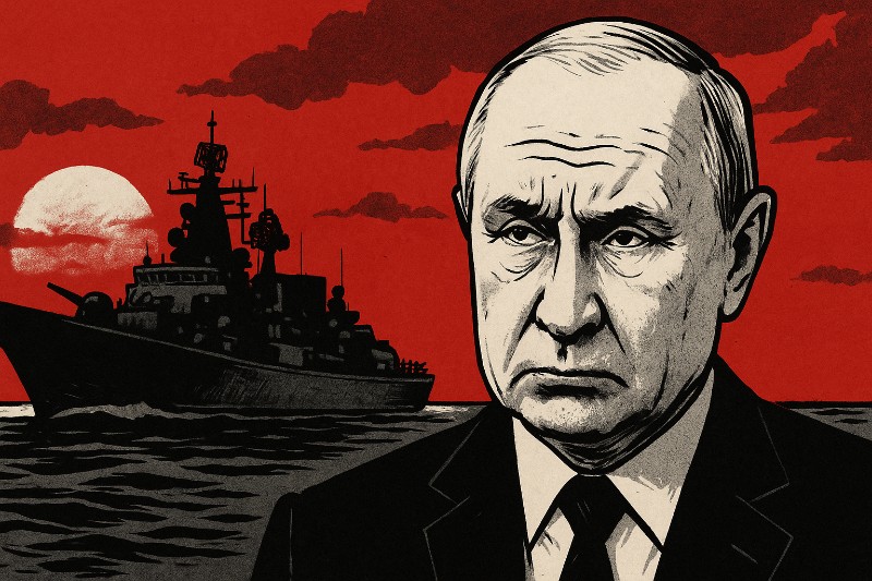 „Flotte abgesagt – wegen Flatterband“: Putin erklärt der Welt den Seekrieg aus dem Wohnzimmer
