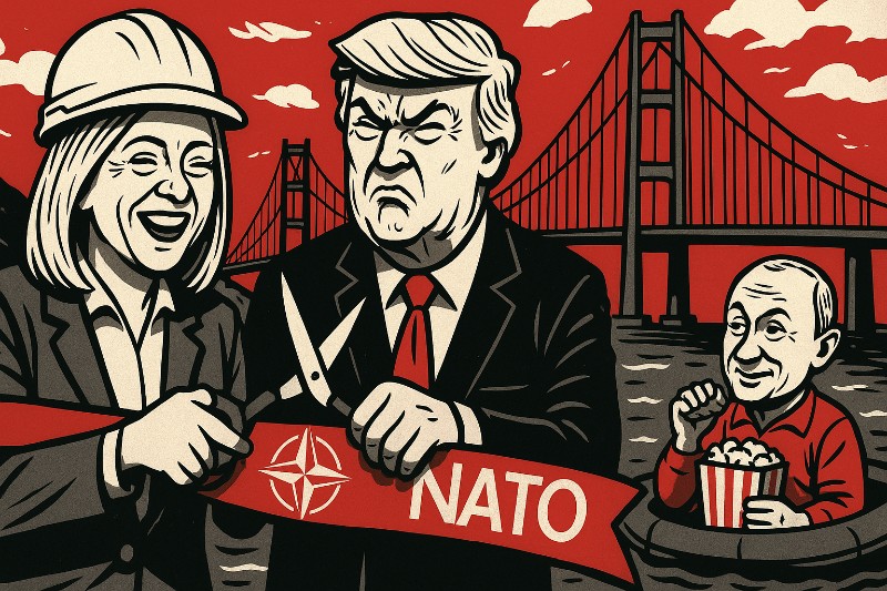 Meloni baut, Trump kassiert – Die Nato-Brücke ins Absurde