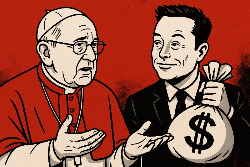 Himmlische Gehaltsabrechnung: Papst gegen den Dollar-Billionär