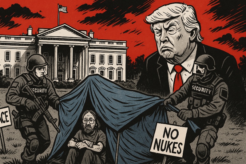 Die längste Mahnwache der Welt – von Trump abgeräumt wie ein überfälliges WG-Zelt