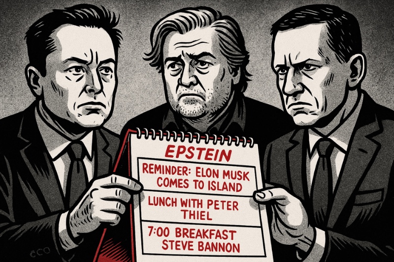 Die „Epstein-Files“ Reloaded: Musk, Thiel, Bannon und der Frühstückstisch der Geschichte