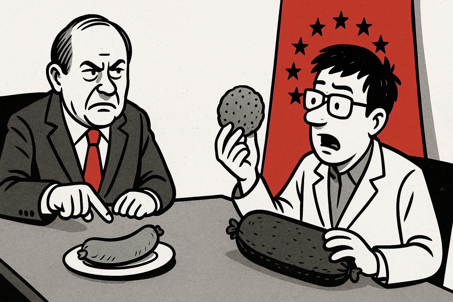 Die Wurst, die sich nicht mehr Wurst nennen durfte – Europas größter Kampf seit dem Gurkenkrümmungsparagraphen
