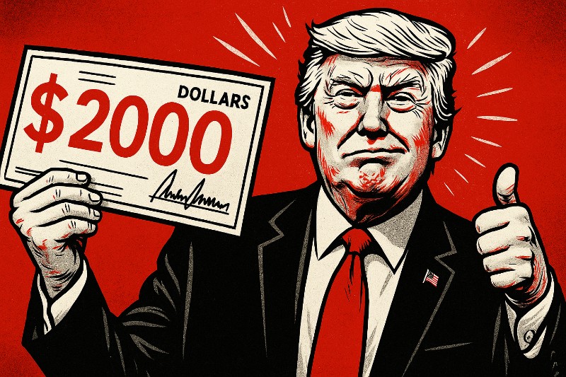 Zuckerbrot für alle – Donald Trump verschenkt 2000 Dollar und nennt’s Wirtschaftspolitik