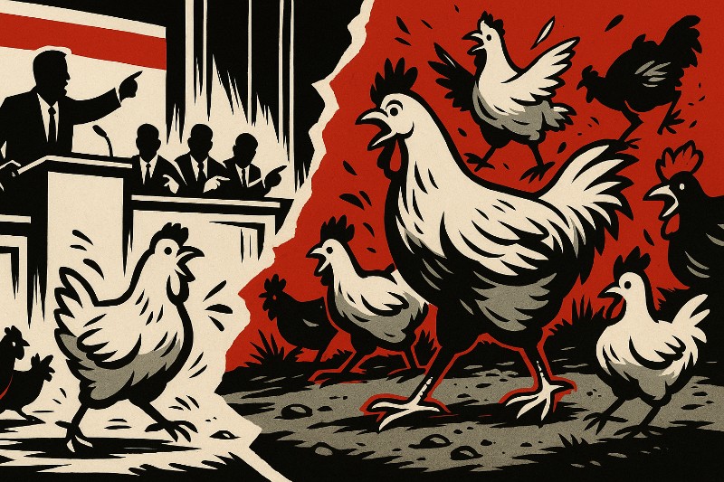 Die große politische Impro-Show – oder: Warum selbst Hühnerhaufen jetzt Organisationsvorbilder sind