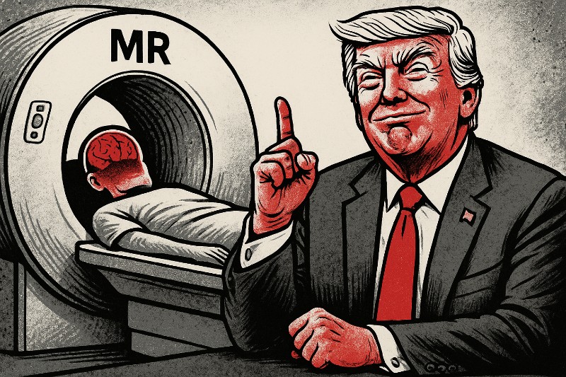 MRT mit Mystery-Faktor: Wie Trump perfekte Ergebnisse feiert, ohne das Motiv zu kennen