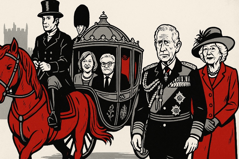 Steinmeier auf Königskurs: Drei Tage Kutsche, Kranz und Königshof