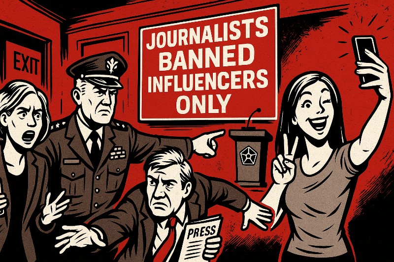 Pressefreiheit 2.0 – Pentagon-Edition: Influencer rein, Journalisten raus