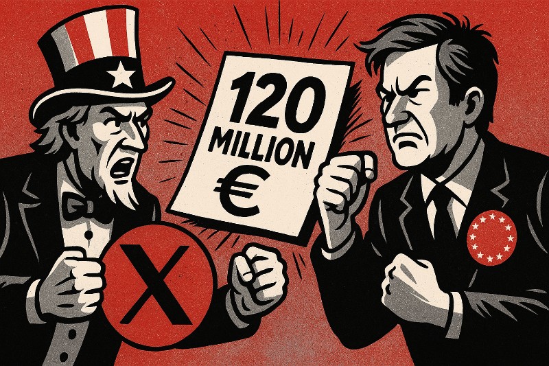 „120 Millionen und ein bisschen Zorn“ – Wie ein EU-Bußgeld die transatlantische Beziehung in den Comedy-Modus versetzte
