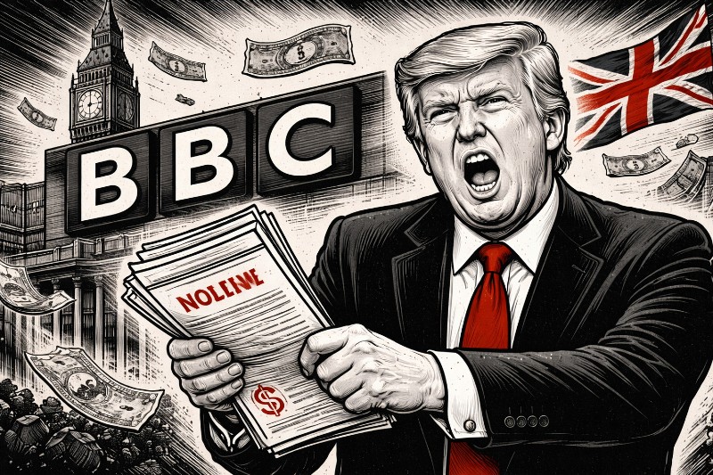 Schnitt, Schadenersatz und sehr verletzte Milliarden: Trumps juristischer Großangriff auf die BBC