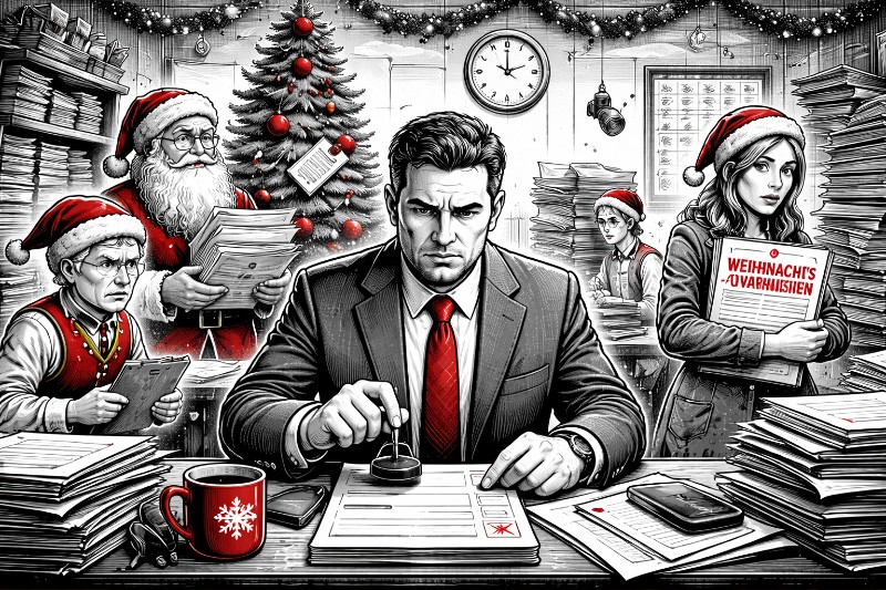 Die stille Nacht der großen Beschlüsse: Eine Weihnachtsgeschichte aus dem Amt für festliche Notwendigkeiten