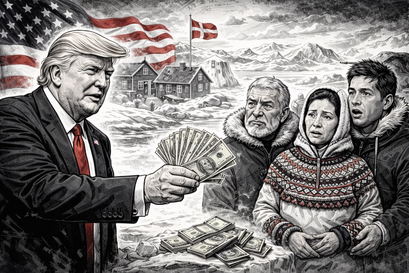 Einmal zahlen, bitte bleiben: Wie Grönland zur politischen Rabattaktion wurde