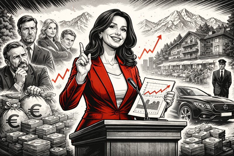 Das große Eins-Prozent-Ballett: Wirtschaftspolitik zwischen Applaus und Alpenblick