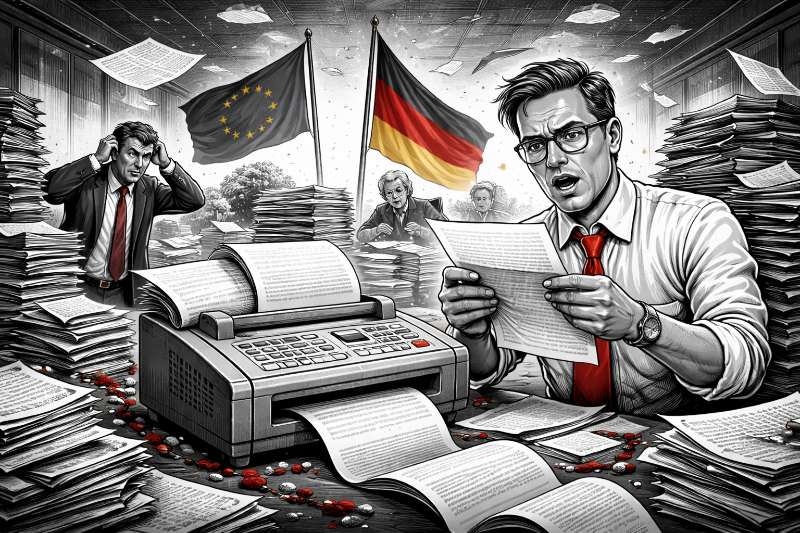 Das letzte Surren: Wie ein Faxgerät Europa entschleunigt