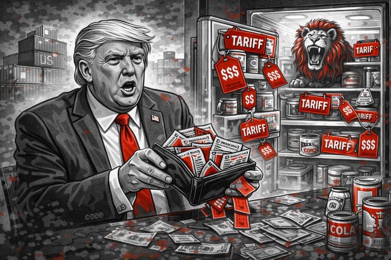 Der Löwe im Wohnzimmer – Wie Amerikas Zölle den eigenen Kühlschrank füttern