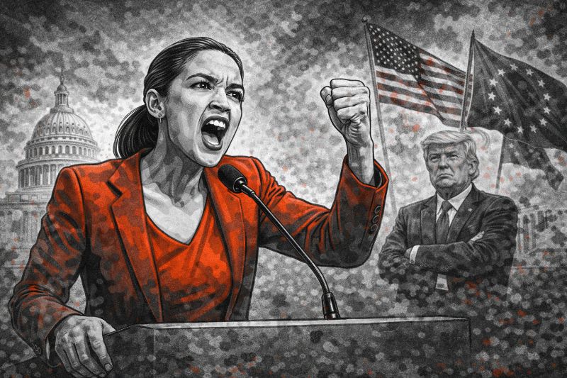 Megafon im Alpenlicht – AOC ruft zur globalen Werteoffensive