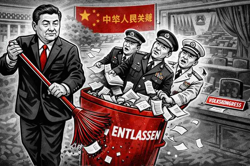 Uniform aus, Mandat weg: Pekings großer Generals-Putz