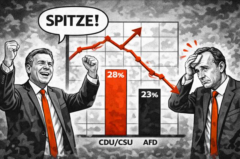 Der große Prozentpunkte-Krimi: Die Union legt vor – die AfD schaut auf die Umfrage