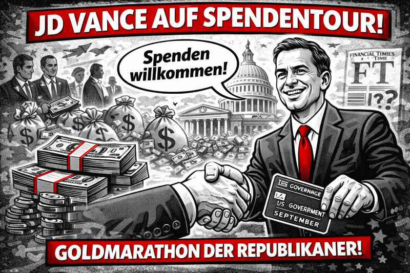 Operation „Bring mir dein Geld“: Wie JD Vance zum offiziellen Sammelautomaten der Republikaner wird
