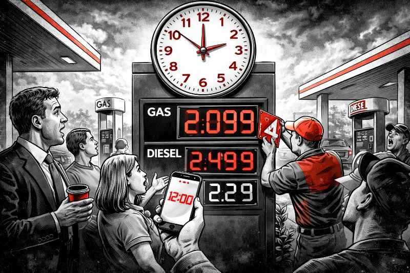 Punkt 12 schlägt zu: Deutschlands Benzinpreise bekommen endlich einen geregelten Arbeitstag