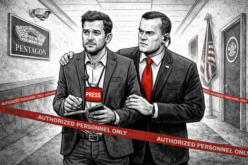 Pressefreiheit mit Begleitservice: Bitte nicht allein recherchieren