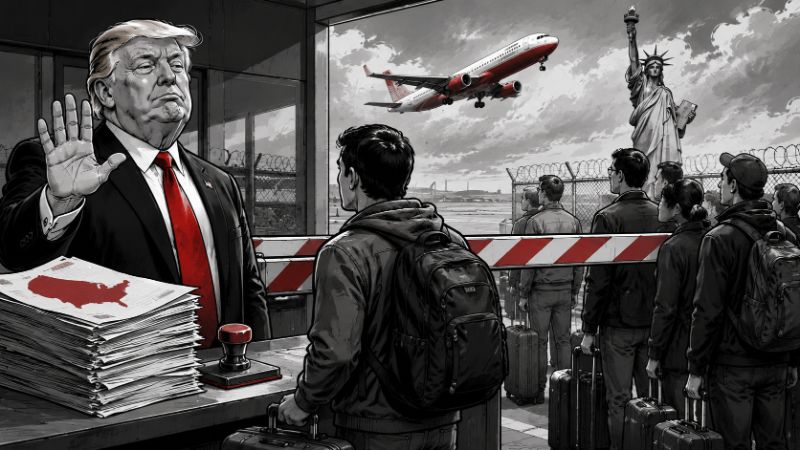 Grafik: Amerikas neuer Einwanderungsparcours hebt ab