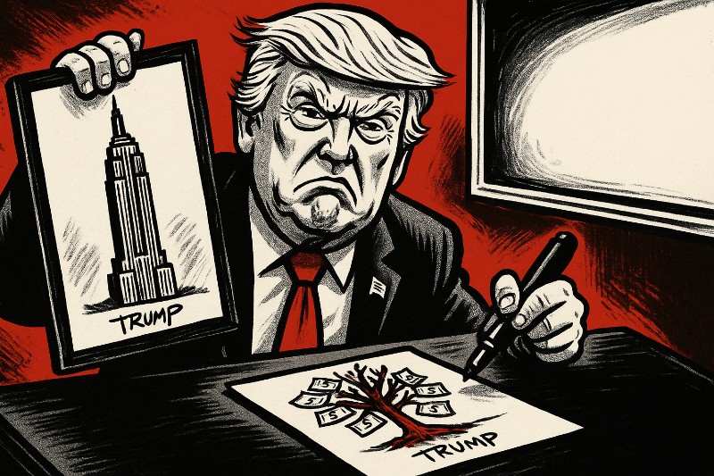 Donald Trump: Der Mann, der nicht zeichnet – außer wenn es Geld bringt.