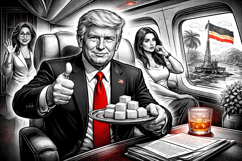 Zuckerbrot auf 10.000 Metern – Donald Trumps venezolanisches Kalenderorakel zwischen Lob, Tadel und Kaffeetermi