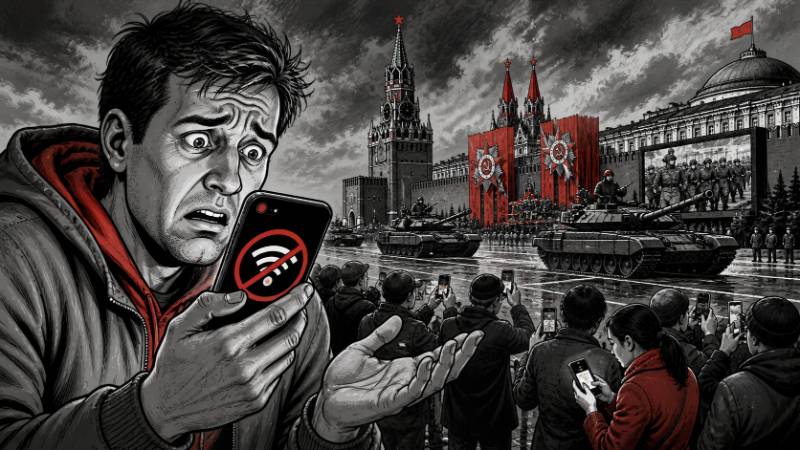 Grafik: Moskau zwischen Militärparade und digitalem Blackout