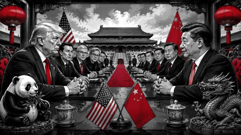 Grafik: Trump und Xi zwischen Diplomatie und Show