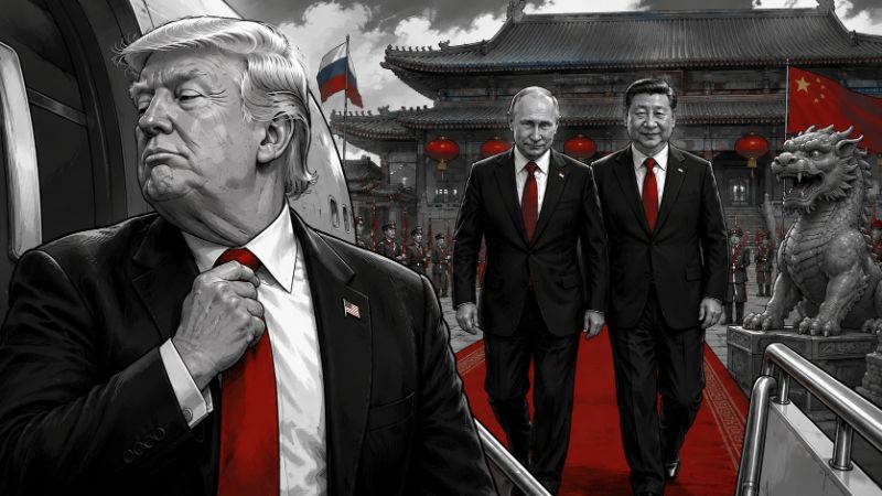 Grafik: Putin reist nach Peking und Trump schmollt vermutlich