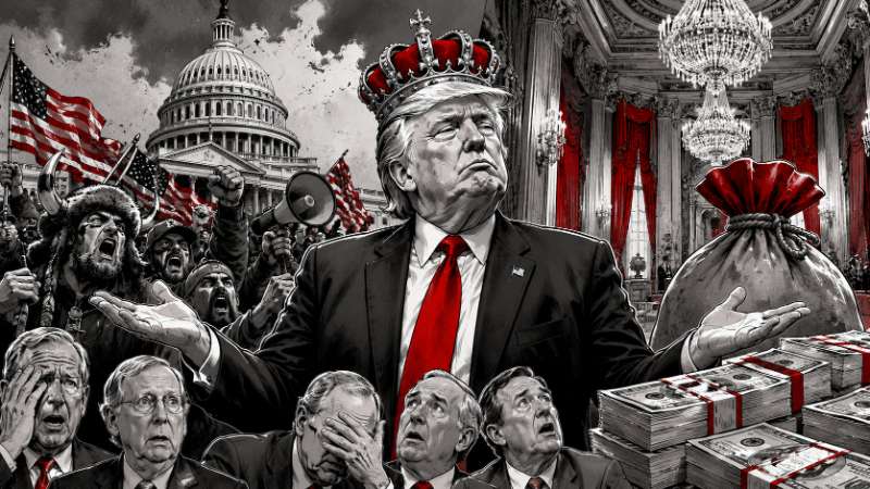 Grafik: Der große Milliardenkollaps im Trump-Palast