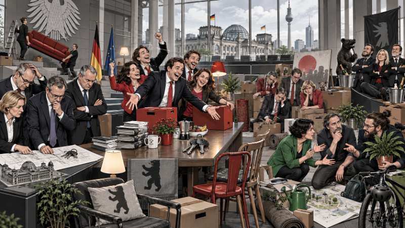 Grafik: Berlin-Wahl - Willkommen in der Koalitions-WG