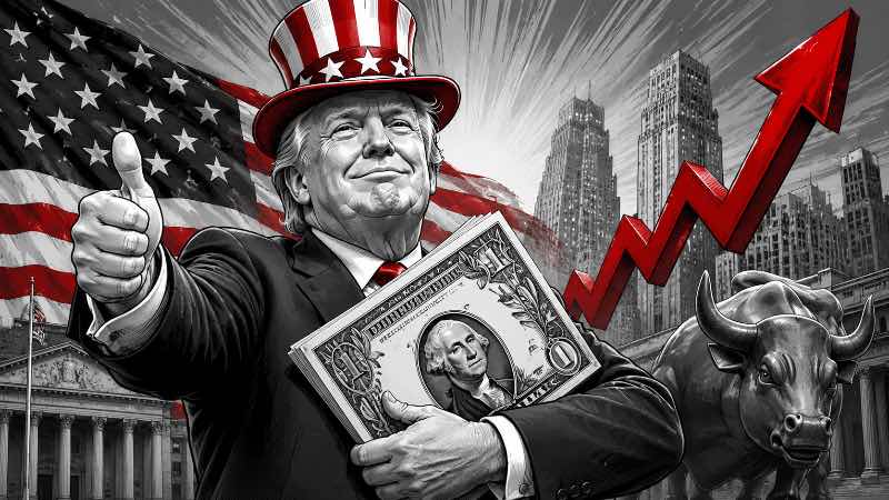 Grafik: Trump erklärt den Dollar zum Sieger über sich selbst
