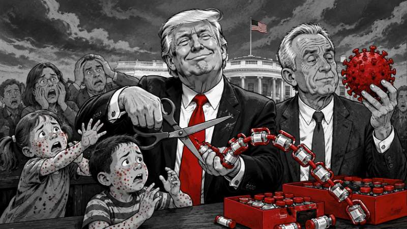 Grafik: Amerikas Impf-Rückschritt
