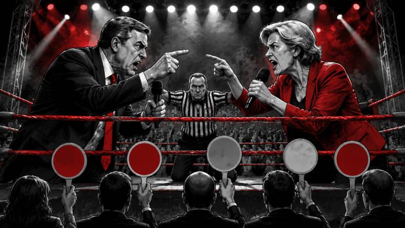 Grafik: Wenn Wahlkampf zum Wrestling-Spektakel wird