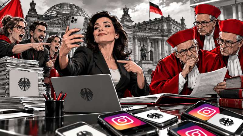 Grafik: Ministeriums-Instagram: Karlsruhe prüft Parteimodus